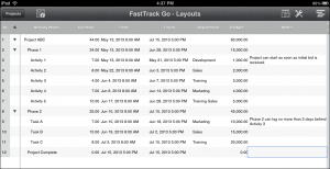 FastTrack Go Desktop Layout