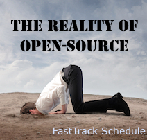 The Reality of Open-Source. Image created by FastTrack Schedule.